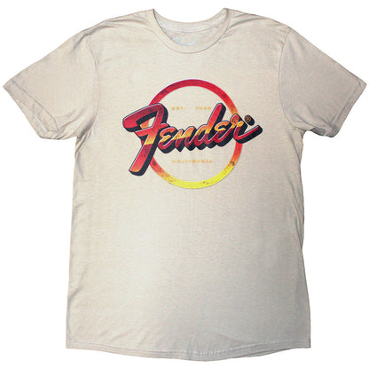 Natural-Red-Yellow - Front - Fender Unisex Adult Made In The USA T-Shirt