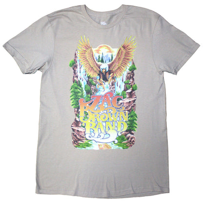 Natural-Brown-Green - Front - Zac Brown Band Unisex Adult Eagle Back Print T-Shirt