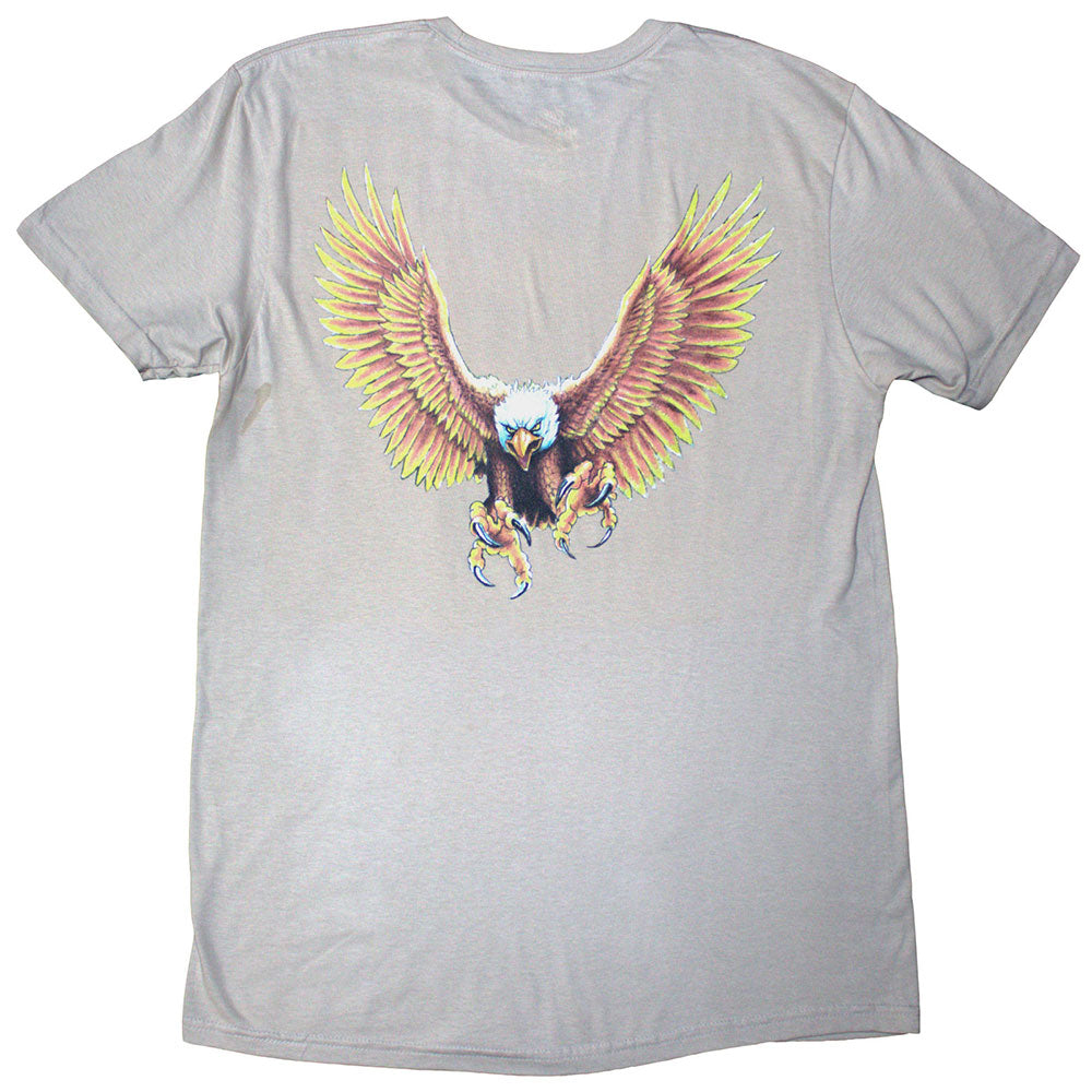 Natural-Brown-Green - Back - Zac Brown Band Unisex Adult Eagle Back Print T-Shirt