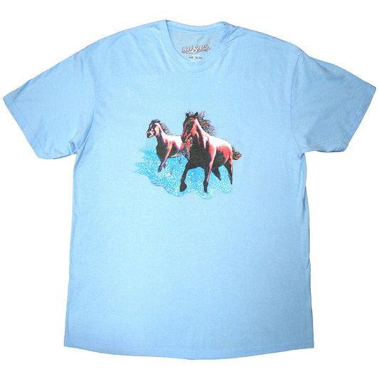 Light Blue - Front - Bob Seger & The Silver Bullet Band Unisex Adult Horse Back Print T-Shirt