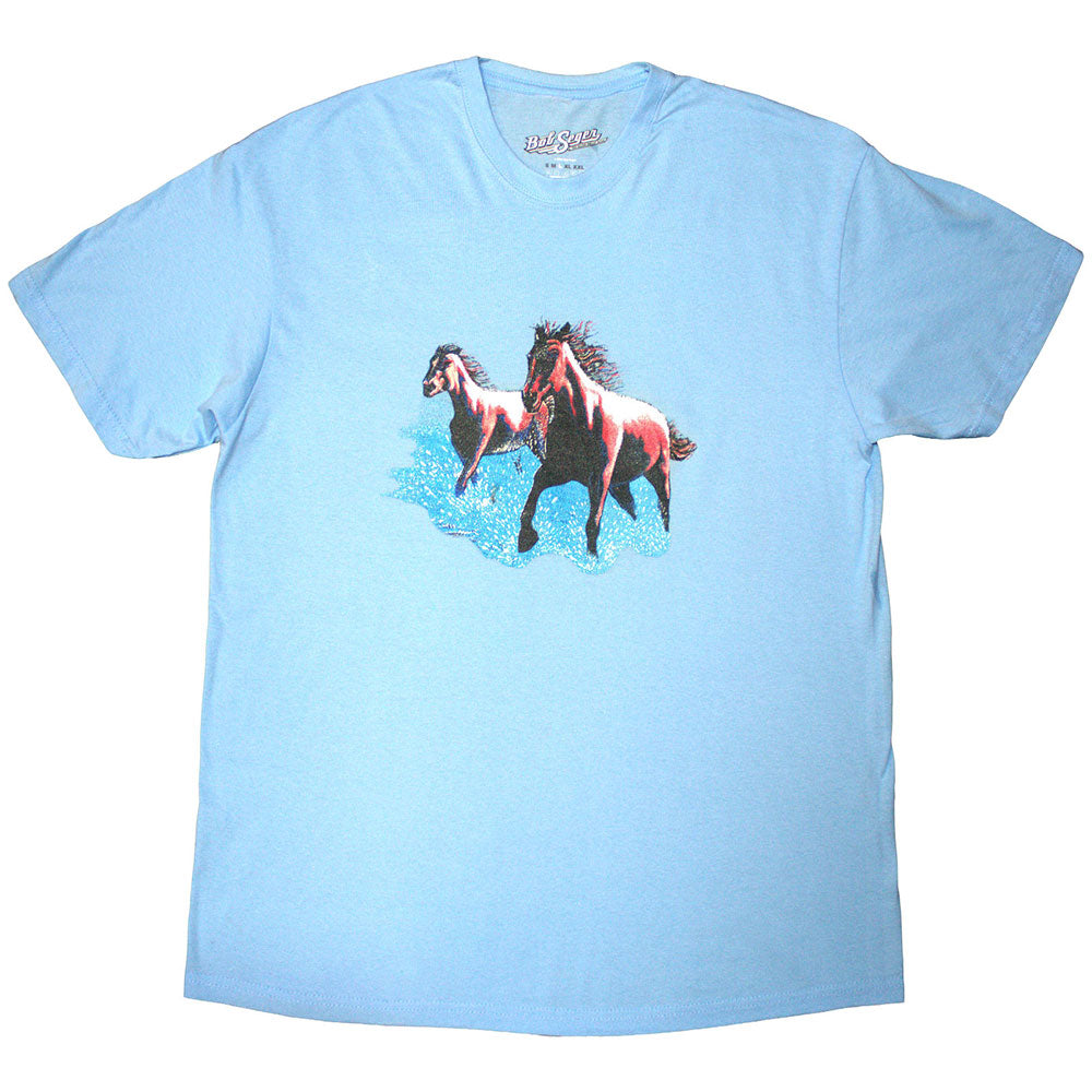 Light Blue - Front - Bob Seger & The Silver Bullet Band Unisex Adult Horse Back Print T-Shirt