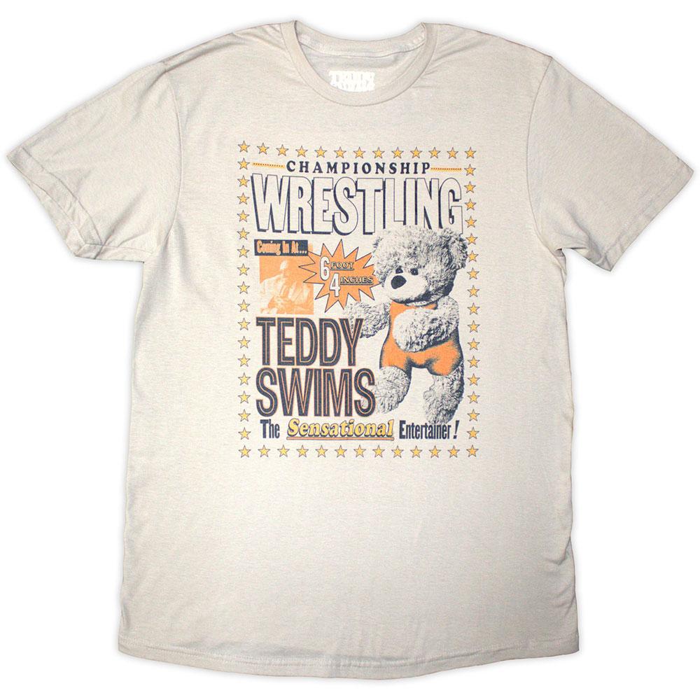Sand - Front - Teddy Swims Unisex Adult Wrestling T-Shirt
