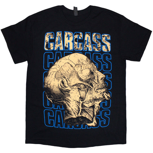 Black - Front - Carcass Unisex Adult Necro Head Back Print T-Shirt