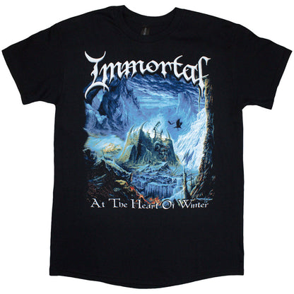 Black - Front - Immortal Unisex Adult At The Heart Of Winter Back Print T-Shirt