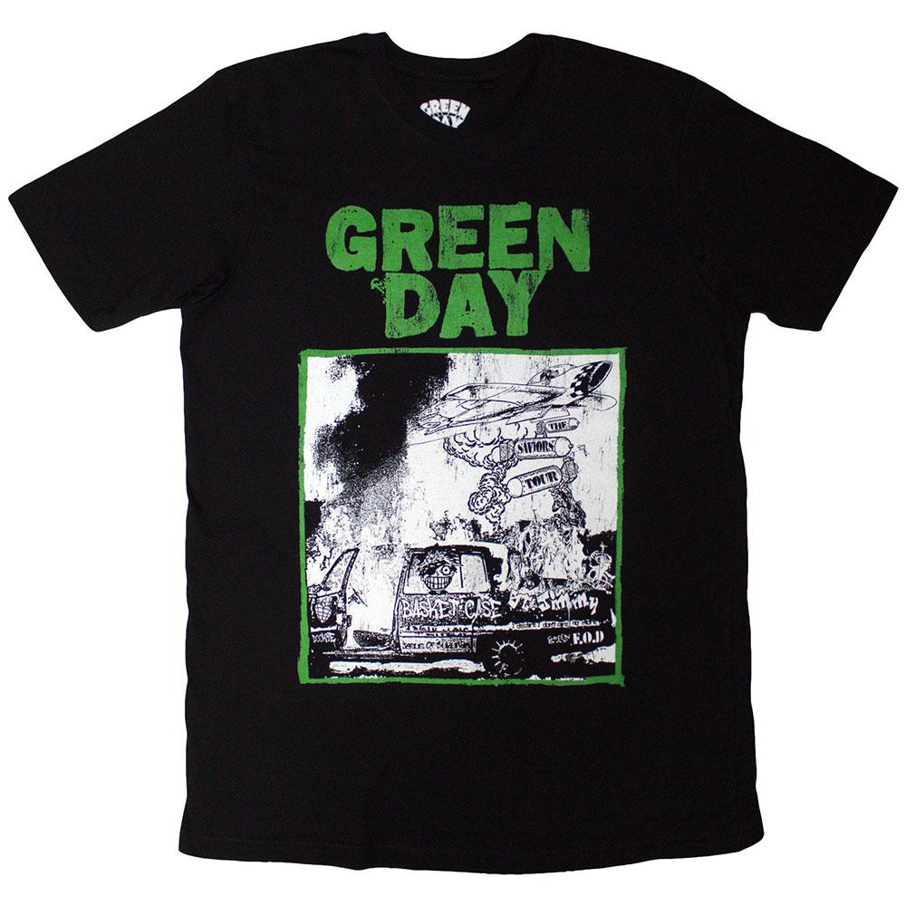 Black - Front - Green Day Unisex Adult Riot Trio T-Shirt
