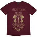 Maroon Red - Front - Sleep Token Unisex Adult Damocles T-Shirt