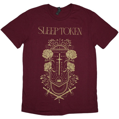 Maroon Red - Front - Sleep Token Unisex Adult Damocles T-Shirt