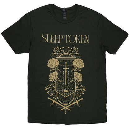 Green - Front - Sleep Token Unisex Adult Damocles T-Shirt