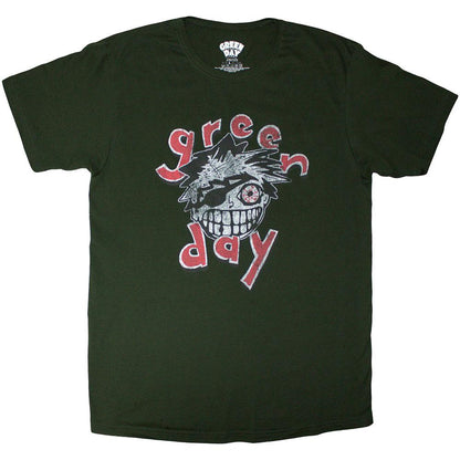 Green - Front - Green Day Unisex Adult Eye Patch T-Shirt