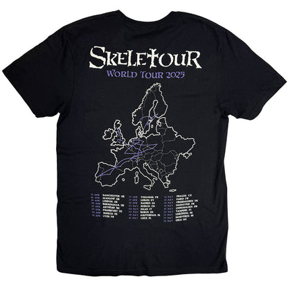 Black - Back - Ghost Unisex Adult Skeletour World Tour 2025 Back Print T-Shirt
