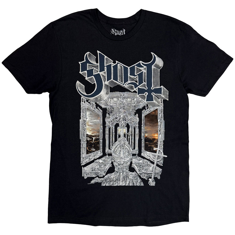 Black - Front - Ghost Unisex Adult Skeletour World Tour 2025 Back Print T-Shirt
