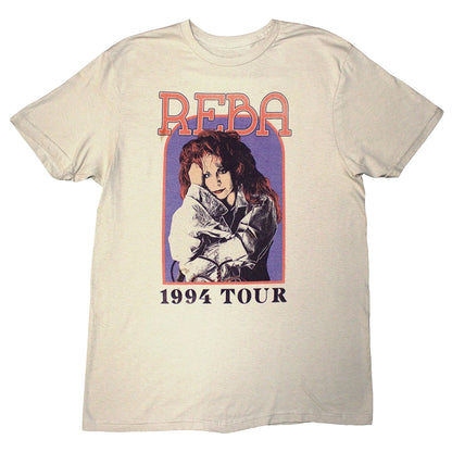 Natural - Front - Reba McEntire Unisex Adult 1994 Tour Back Print T-Shirt