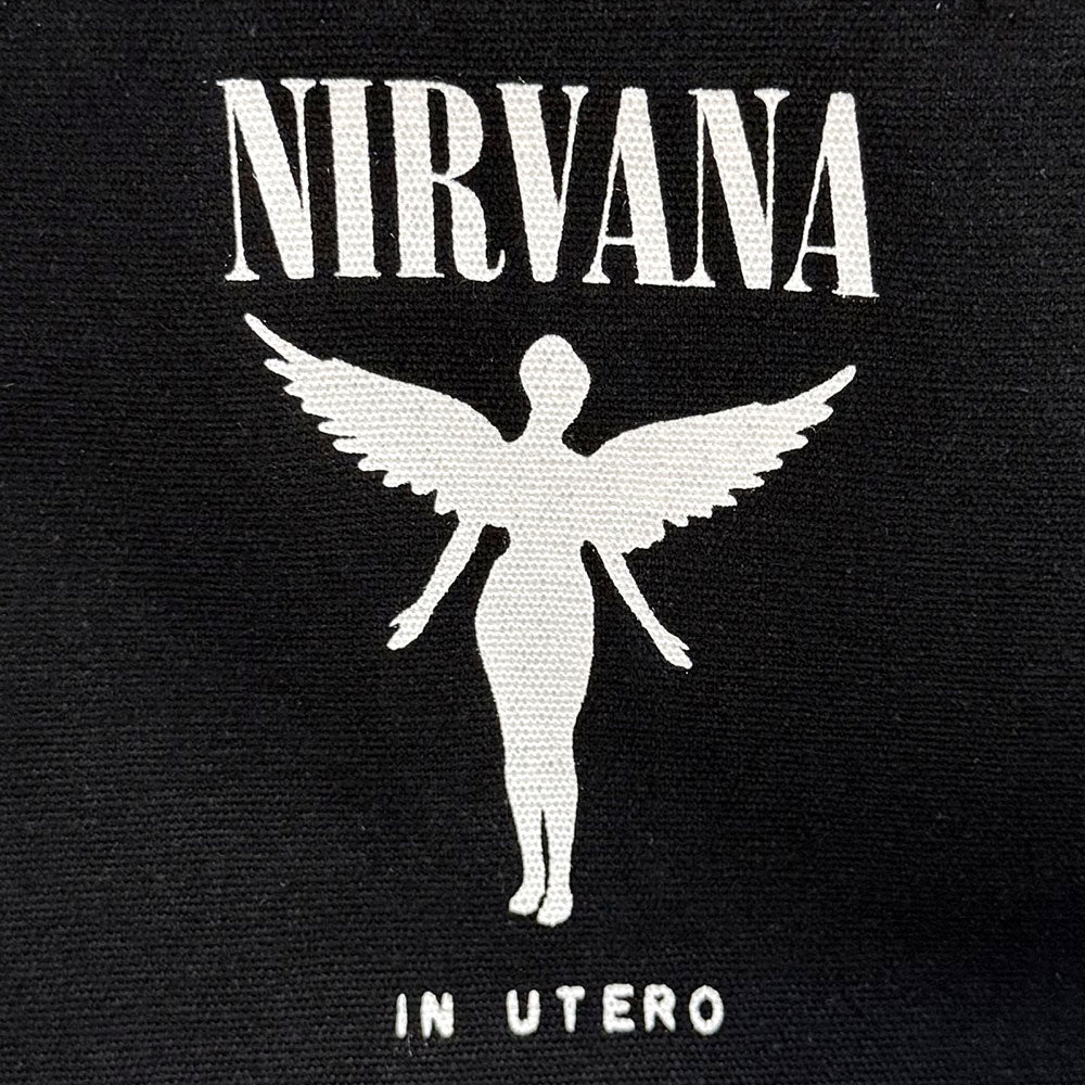 Black - Lifestyle - Nirvana In Utero Back Print Cotton Tote Bag