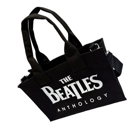 Black - Back - The Beatles Anthology Cotton Back Print Tote Bag
