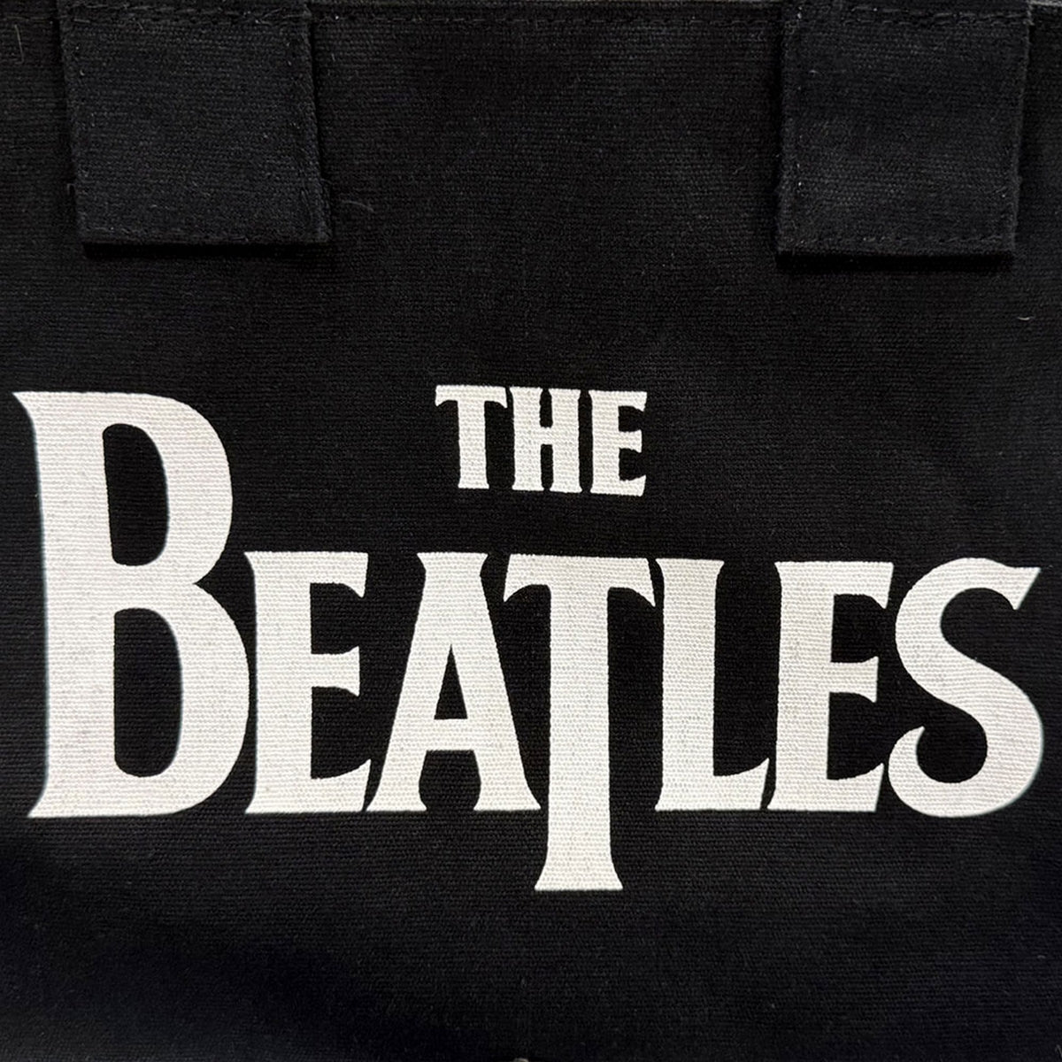 Black - Lifestyle - The Beatles Abbey Road Drop T Logo Cotton Back Print Tote Bag