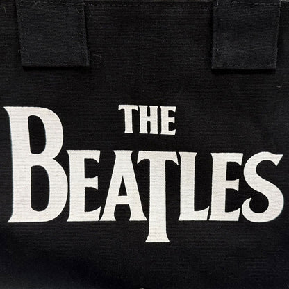Black - Lifestyle - The Beatles Abbey Road Drop T Logo Cotton Back Print Tote Bag