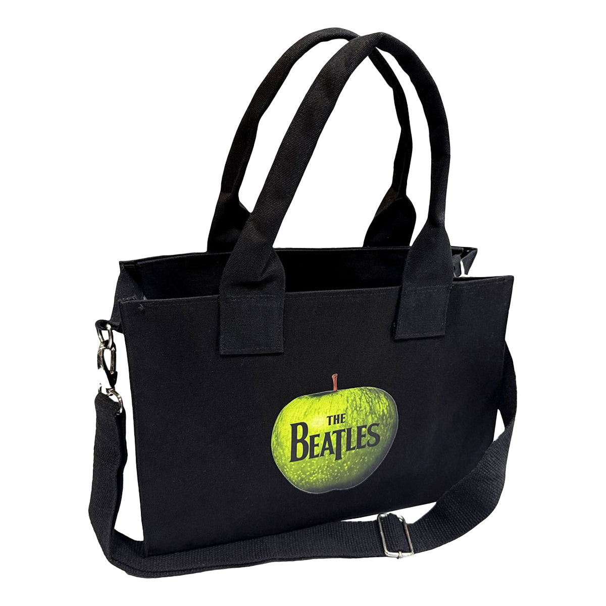 Black-White - Back - The Beatles Faces Cotton Tote Bag