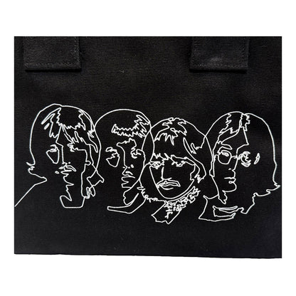 Black-White - Lifestyle - The Beatles Faces Cotton Tote Bag