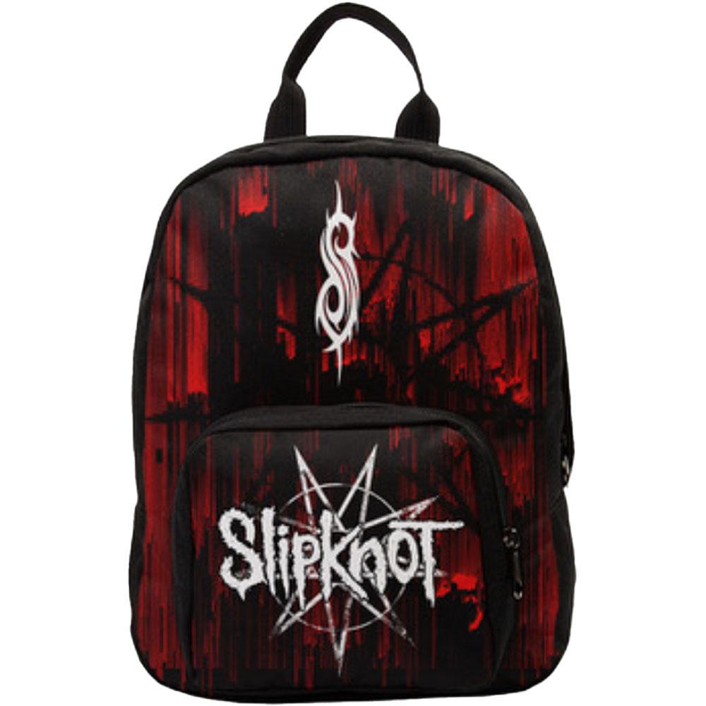 Black-Red - Front - Slipknot Glitch Mini Backpack