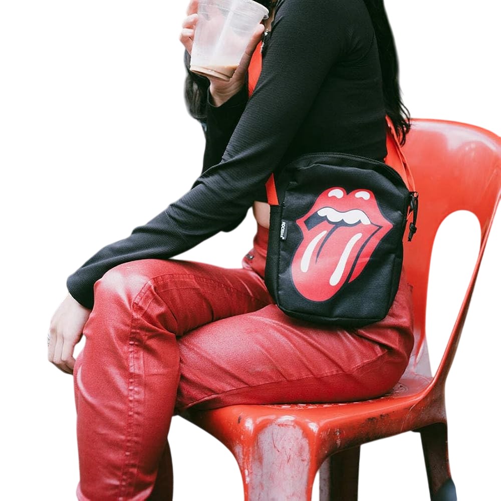 Black-Red - Back - The Rolling Stones Tongue Classic Crossbody Bag