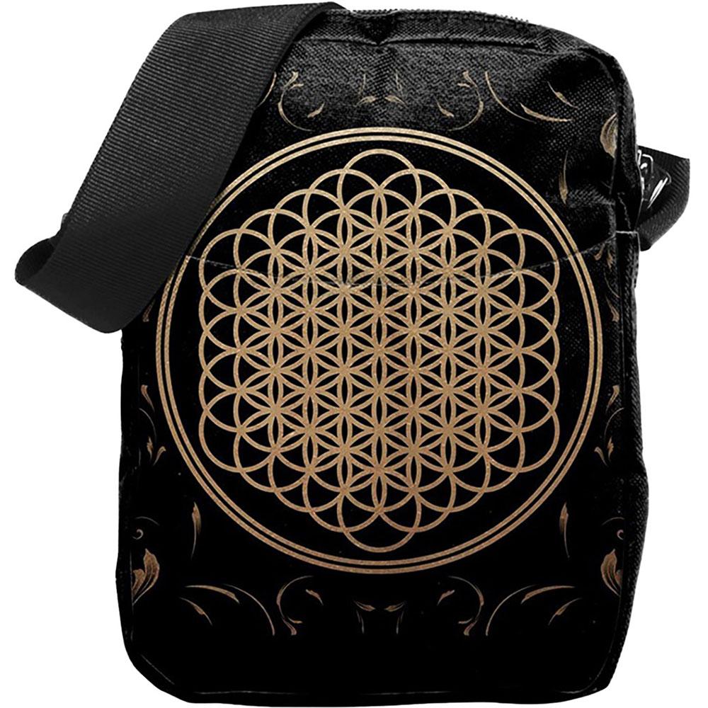 Black-Golden - Front - Bring Me The Horizon Flower Of Life Crossbody Bag