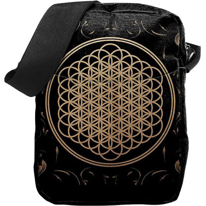 Black-Golden - Front - Bring Me The Horizon Flower Of Life Crossbody Bag