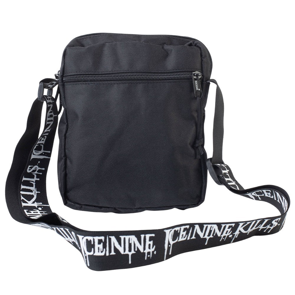 Black-Grey-White - Back - Ice Nine Kills Dripping Logo Crossbody Bag