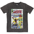 Charcoal Grey - Front - Marvel Comics Unisex Adult Here Comes Daredevil Stone Wash T-Shirt
