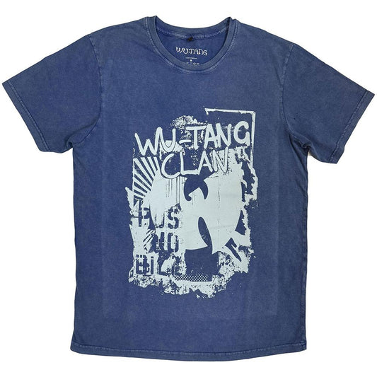 Denim Blue - Front - Wu-Tang Clan Unisex Adult Graffiti Stone Wash T-Shirt