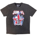 Charcoal Grey - Front - Sum 41 Unisex Adult All Killer No Filler Skeleton Stone Wash T-Shirt