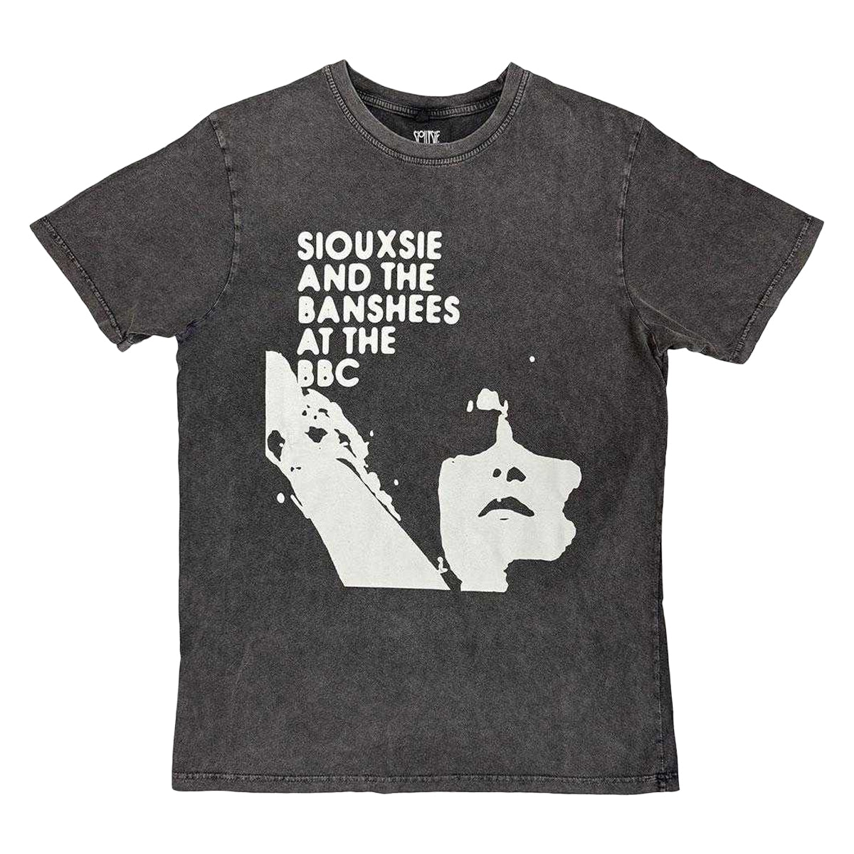 Charcoal Grey - Front - Siouxsie & The Banshees Unisex Adult At The BBC Stone Wash T-Shirt