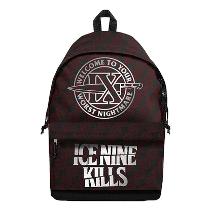 Burgundy - Front - Ice Nine Kills Welcome Nightmare Backpack