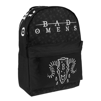 Black-White - Side - Bad Omens Ram Skull Backpack