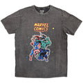 Charcoal Grey - Front - Marvel Comics Unisex Adult Avengers Stone Wash T-Shirt