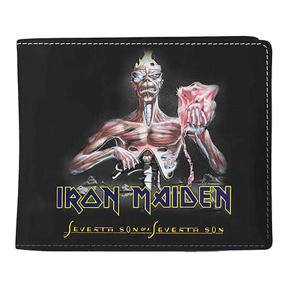 Black-Multicoloured - Front - Iron Maiden Seventh Son Wallet