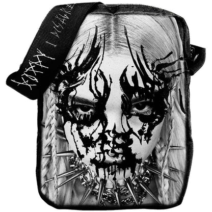 White-Black - Front - Poppy Disagree Crossbody Bag