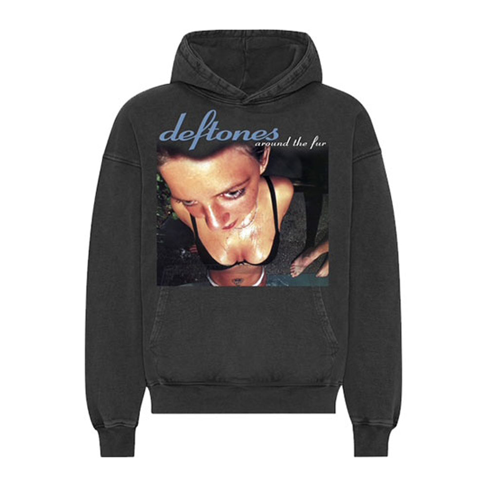 Charcoal Grey - Front - Deftones Unisex Adult Around The Fur Stone Wash Hoodie