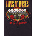 Black - Back - Guns N Roses Womens-Ladies Welcome to the Jungle T-Shirt