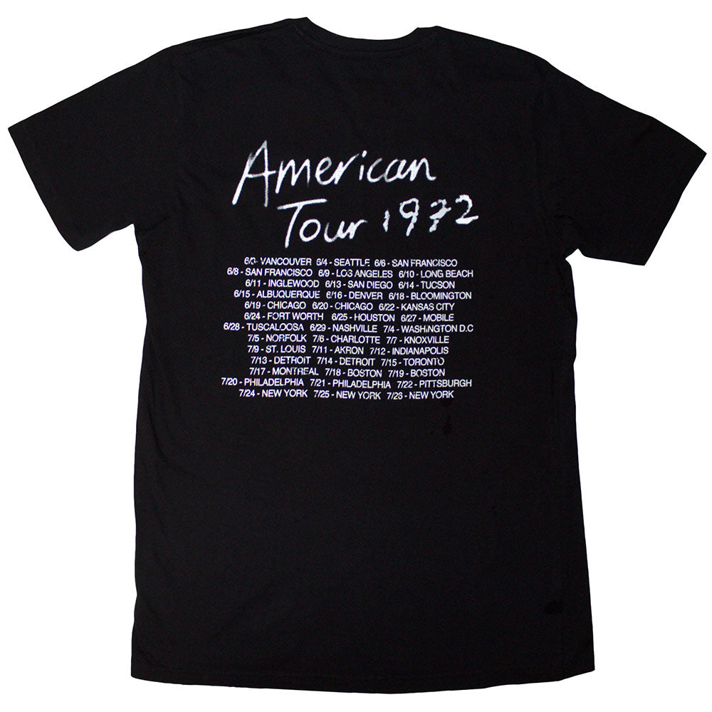 Black - Back - The Rolling Stones Unisex Adult Tour ´72 Back Print T-Shirt