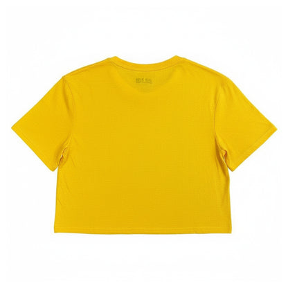 Yellow - Back - Idles Womens-Ladies Resistance Crop Top