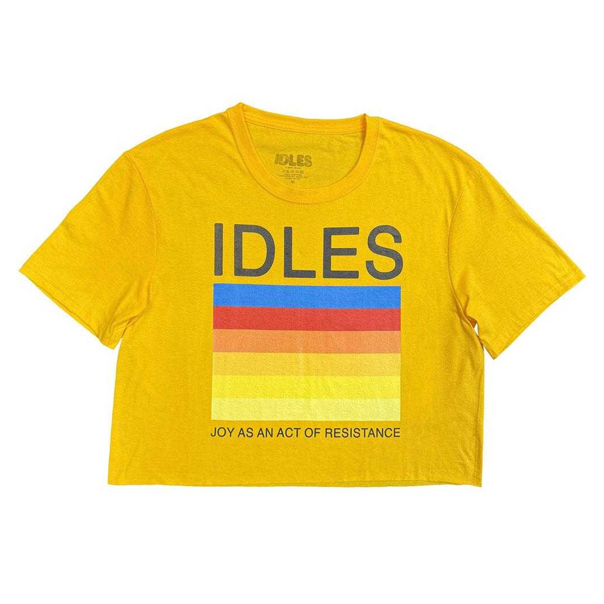 Yellow - Front - Idles Womens-Ladies Resistance Crop Top