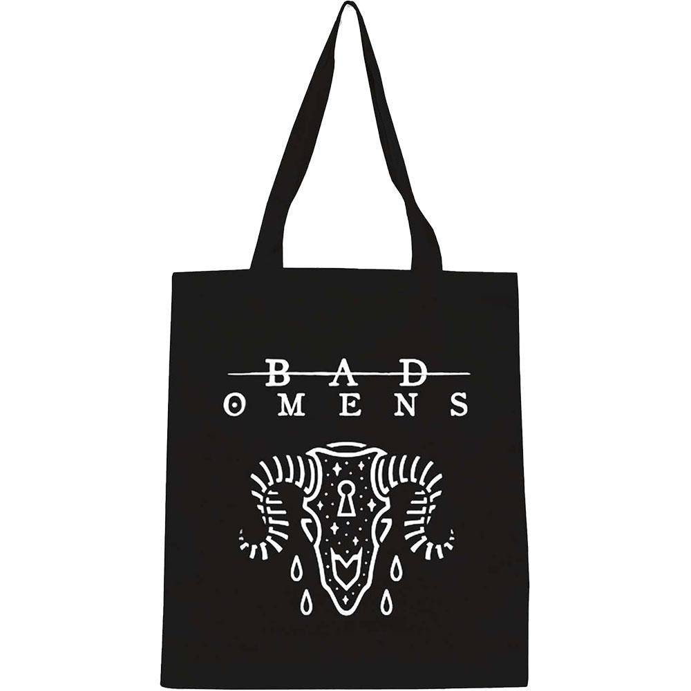 Black - Front - Bad Omens Ramskull Tote Bag