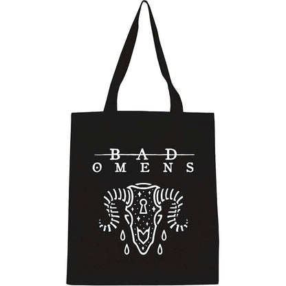Black - Front - Bad Omens Ramskull Tote Bag