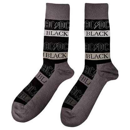 Black - Back - AC-DC Unisex Adult Back In Black Ankle Socks