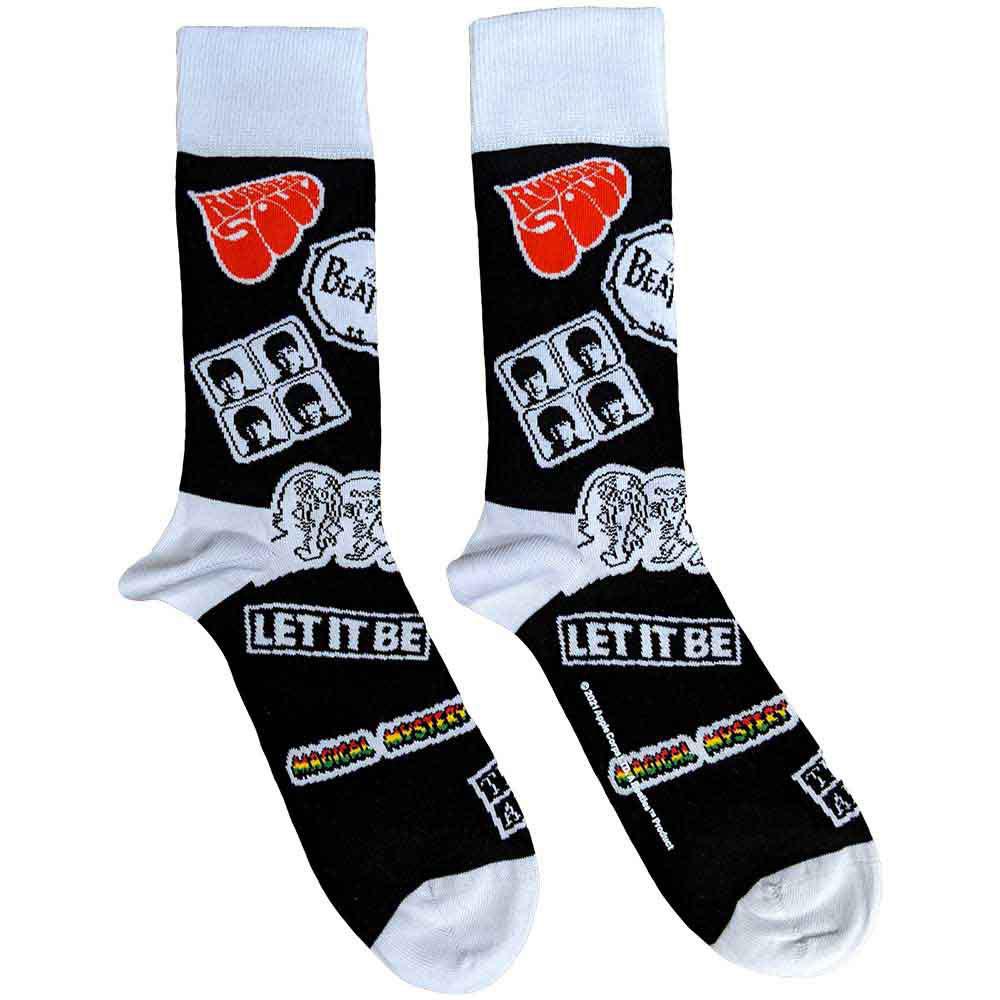 Black - Front - The Beatles Unisex Adult Icons Ankle Socks