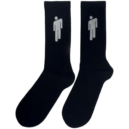 Black-White - Back - Billie Eilish Unisex Adult Blohsh Logo Ankle Socks