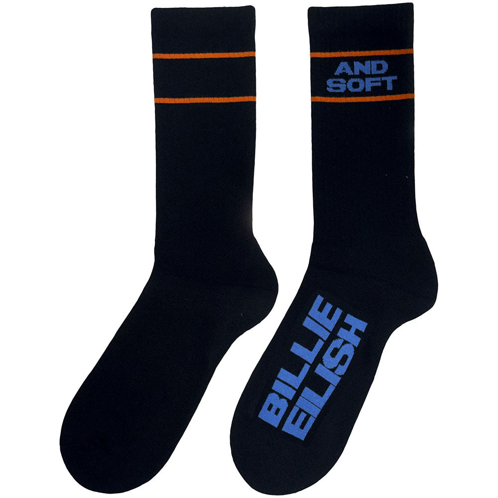 Black - Back - Billie Eilish Unisex Adult Hit Me Hard And Soft Terrycloth Ankle Socks