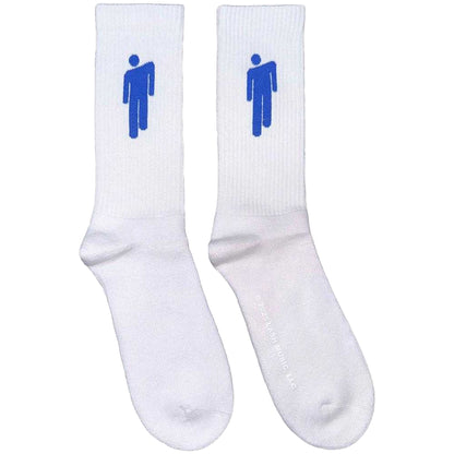 White-Blue - Front - Billie Eilish Unisex Adult Blohsh Logo Terrycloth Ankle Socks