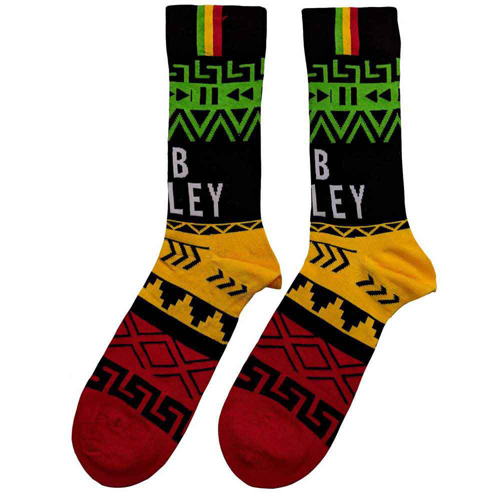Black - Back - Bob Marley Unisex Adult Press Play Ankle Socks