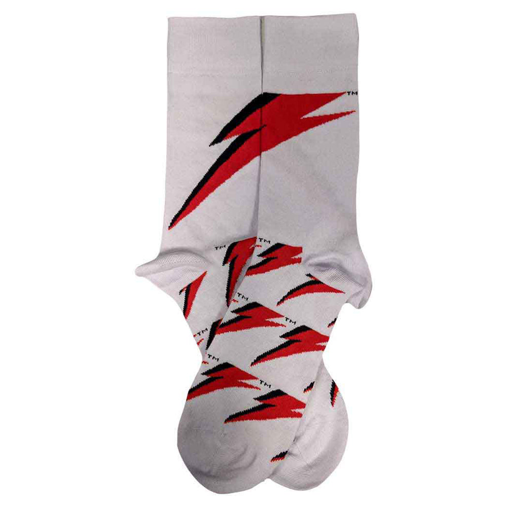 White - Back - David Bowie Unisex Adult Flash Ankle Socks